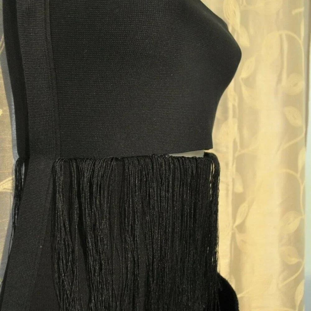 $3K CK COLLECTION Fringe Slit Top/ Mini Dress Boxy - Picture 5 of 10
